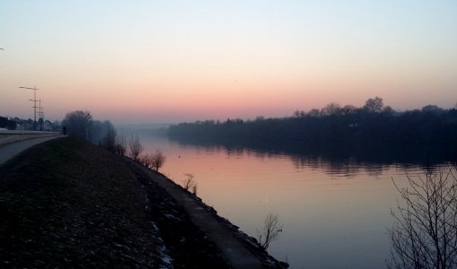 Brume crépusculaire sur la Seine photo