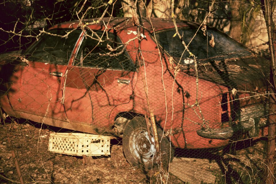 Vehicle automobile red car