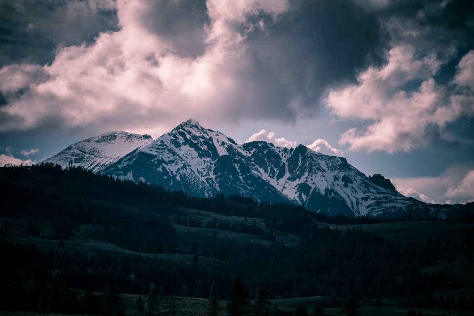 Landscape scenic peak