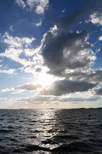 Beach clouds sky
