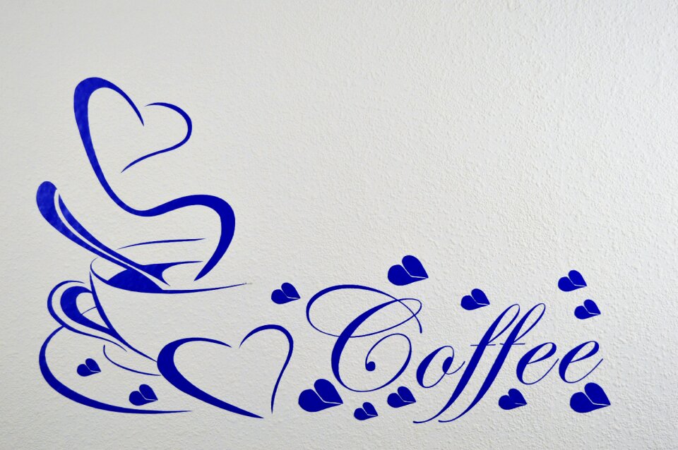 Background image coffee blue