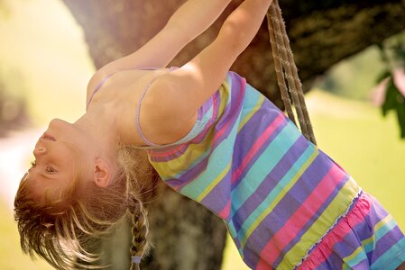 Girl gymnastics in motion