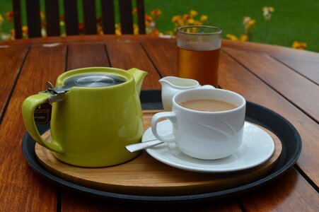 Glass hot mug photo