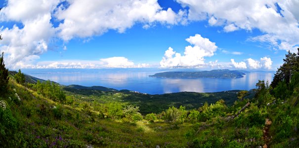 View from Učka towards Cres Island and Kvarner Gulf