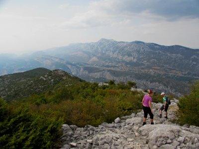 Descending from Kula Peak at Omiska Dinara
