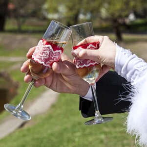 Young love just married photo