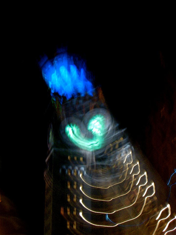 Lightpainting the Bromo Seltzer Tower