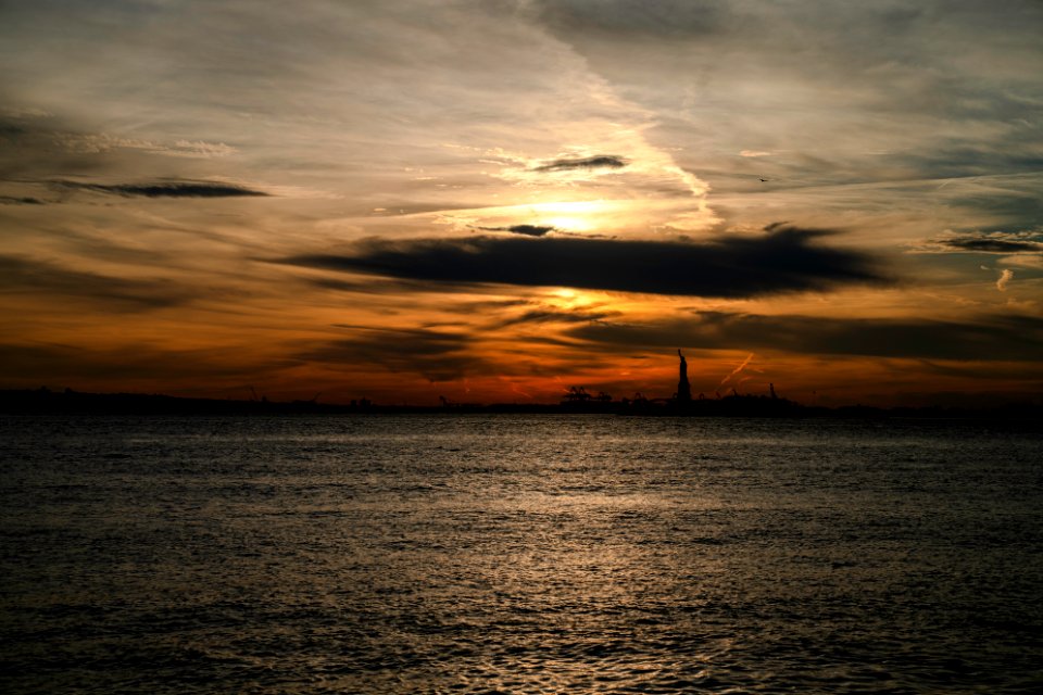 Statue of Liberty at Sunset