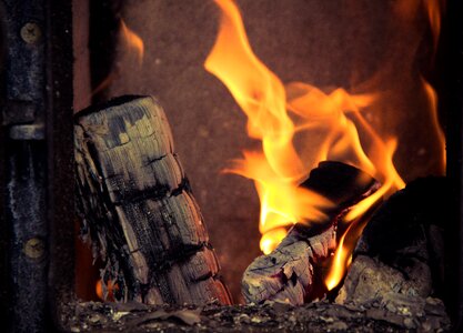 Burn stove flame photo
