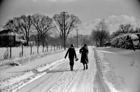 Day's End: Children going home from school, Chillicothe, Ohio, February 1940.