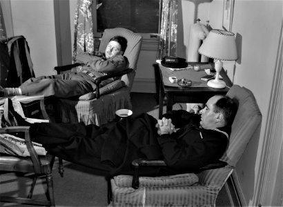 Lights Out: In the lounge at the United Nations service center. Washington, D.C. December 1943.