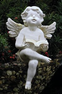 White sitting read book
