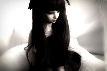 Puppet theatre play dolls girl