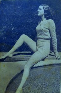 Found photo of a pinup model. Circa 1930s.