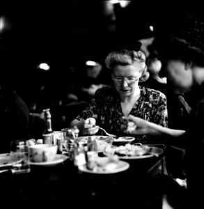 Table Manners: A cafeteria in Washington, D.C., April 1943.