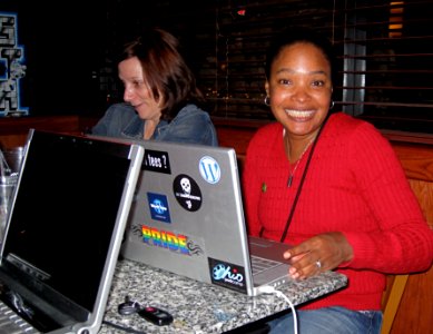 Cammie and Coop at CyberSalon December
