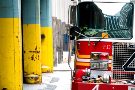 FDNY Fire Truck parked on Pearl Street photo