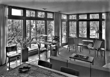 Swank Pad: Living room to window view inside the residence of Robert Glassford in Hobe Sound, Florida. March 31, 1941.