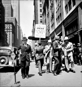 Urban Heartbeat: New York City street scene June 1936. photo