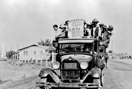 Self-Defense: Mexican-American workers on strike. California, 1933. photo