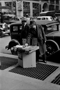 Scene on 7th Avenue near 38th Street, New York City November 1936. photo