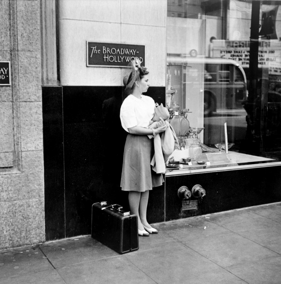Girl on the street in Hollywood, California. April 1942.
