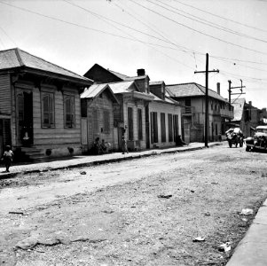 Playground Street: A Black neighborhood in New Orleans, Louisiana. March 1943