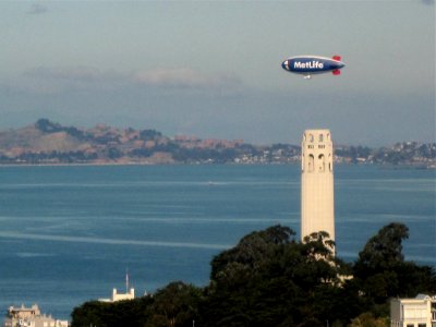 Blimp Over Coit Tower