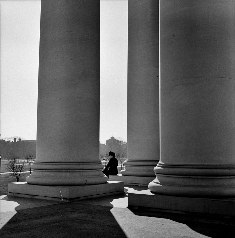 A Pause: Columns of the National Gallery of Art.  Washington, D.C. March 1943.