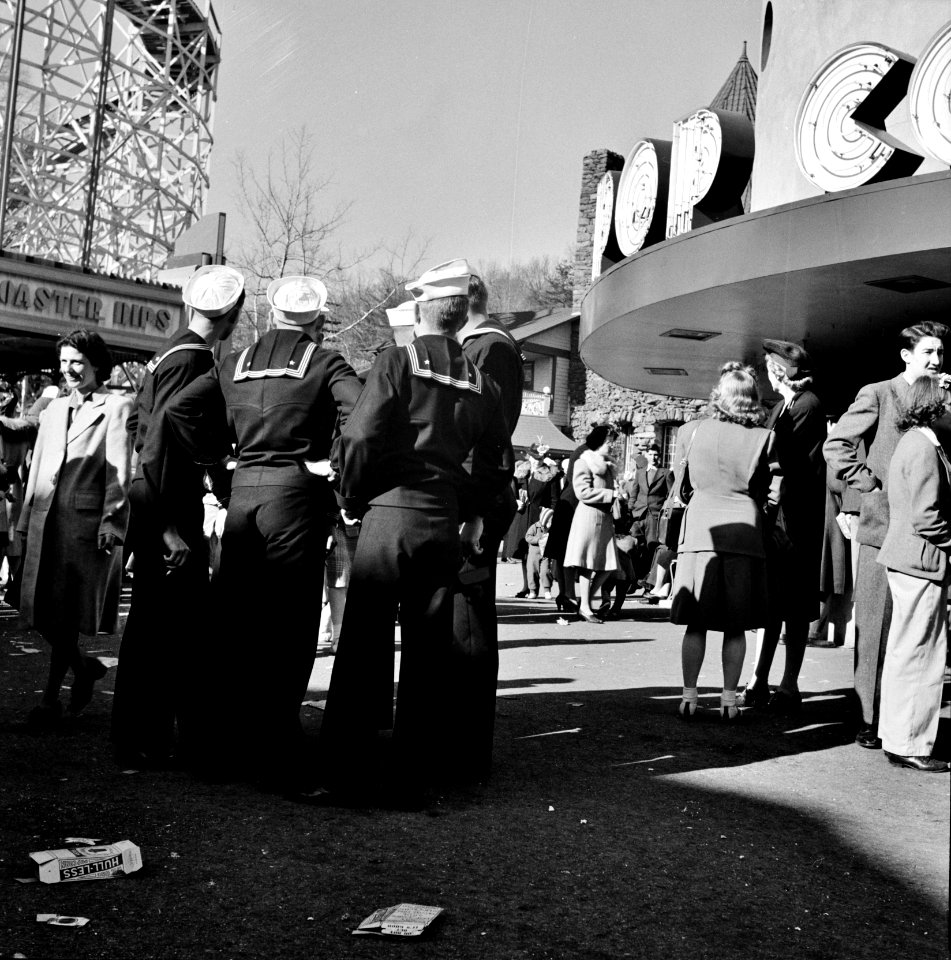 Fleet's In: Sailors at Glen Echo amusement park. Maryland. March 1943.