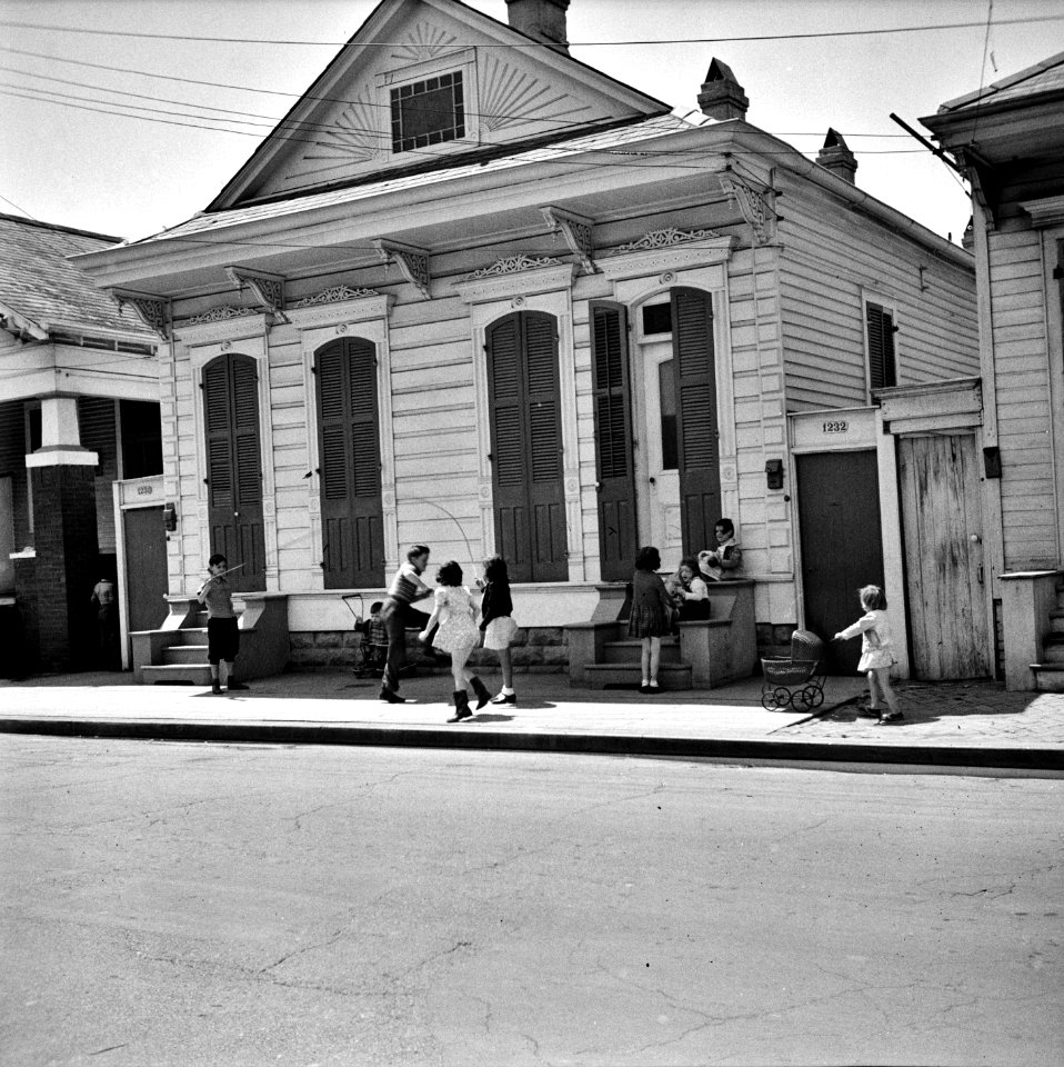 Young & Old: Children jumping rope in New Orleans, Louisiana. March 1943.