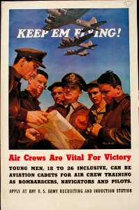 WWII recruiting poster by artist Ivan Dimitri, 1942.
