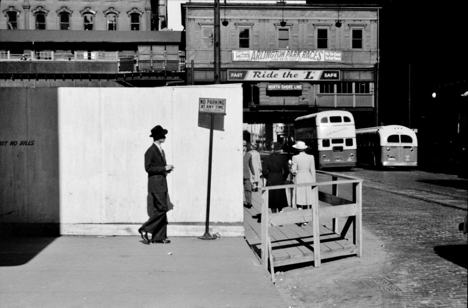 Do's & Don'ts: View of Clark Street, Chicago, Illinois, July 1940.