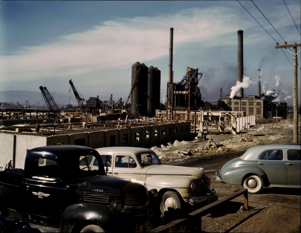Columbia Steel Co., Geneva, Utah. The new plant will make important additions to the vast amount of steel needed for the war effort. November 1942.