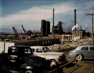 Columbia Steel Co., Geneva, Utah. The new plant will make important additions to the vast amount of steel needed for the war effort. November 1942.
