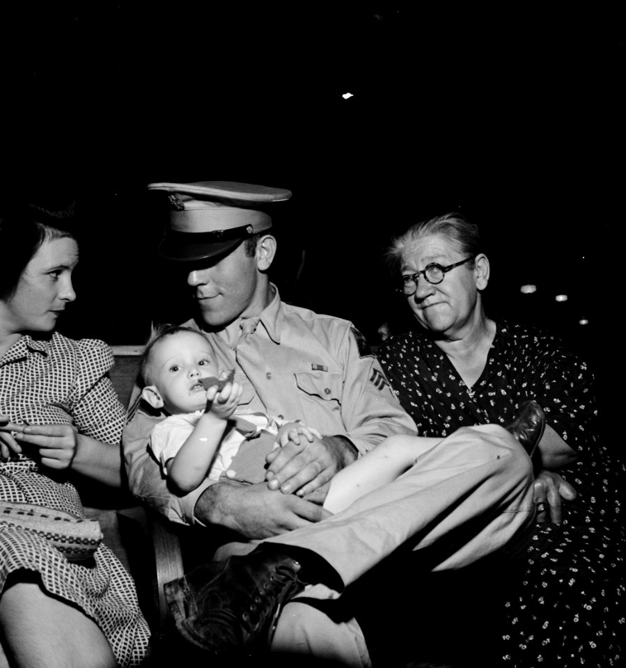 From the Mouths of Babes: Columbus, Ohio. Passengers in the waiting room of a bus station, September 1943.