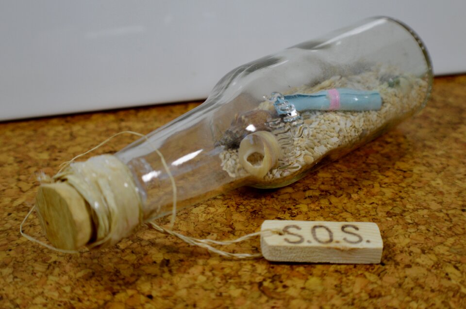 Sos bottle background