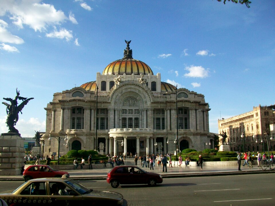 Mexico city palace of fine arts city