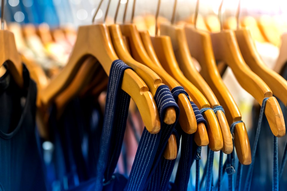 Women clothes on hangers