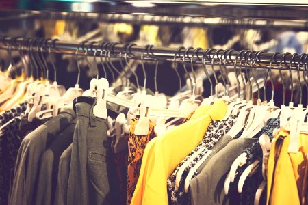 Women clothes in the store photo