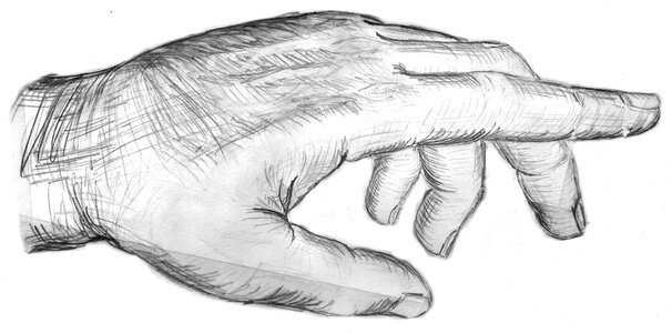 Thumb sketch drawing photo
