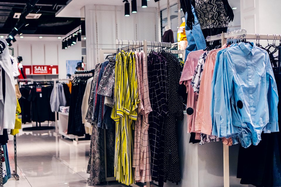 Women clothes in the store