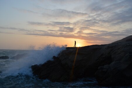 Seaside ocean silhouette photo