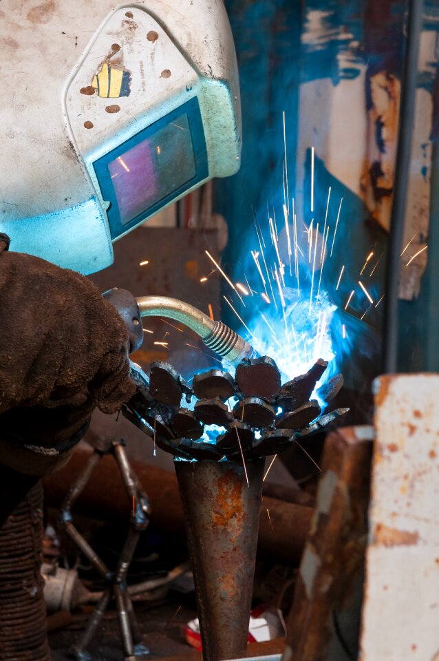Welder sparks mask