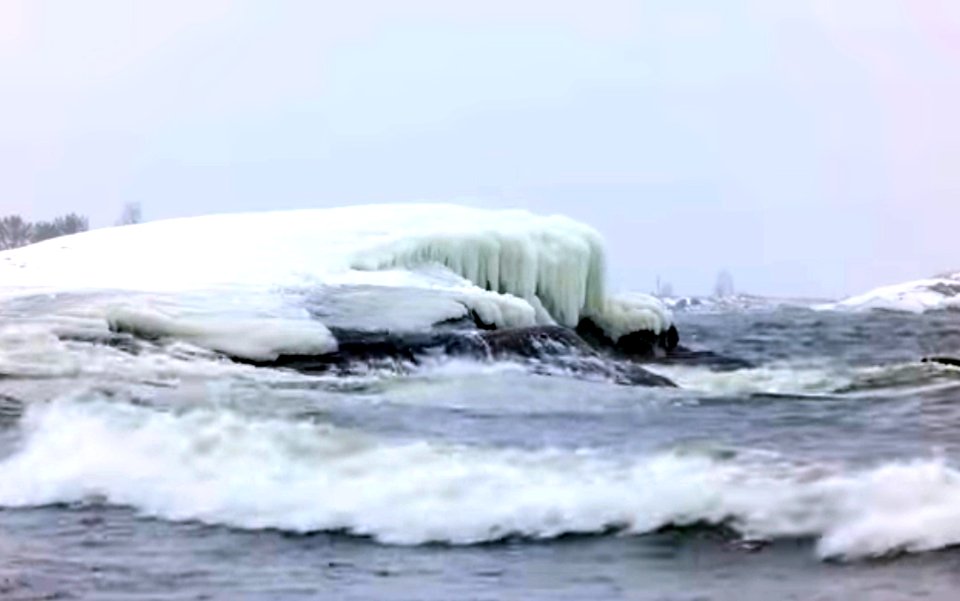 icy beach photo