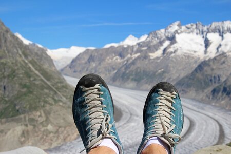 Mountains glacier hiking shoes