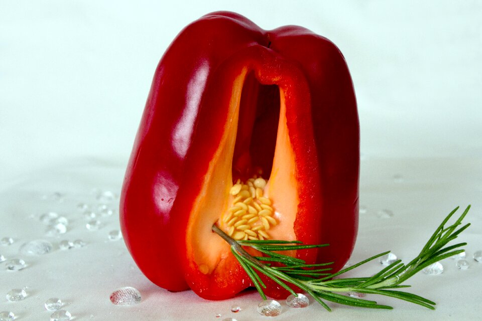 Paprika rosemary close up