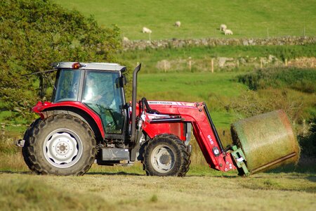 Bale baler grass
