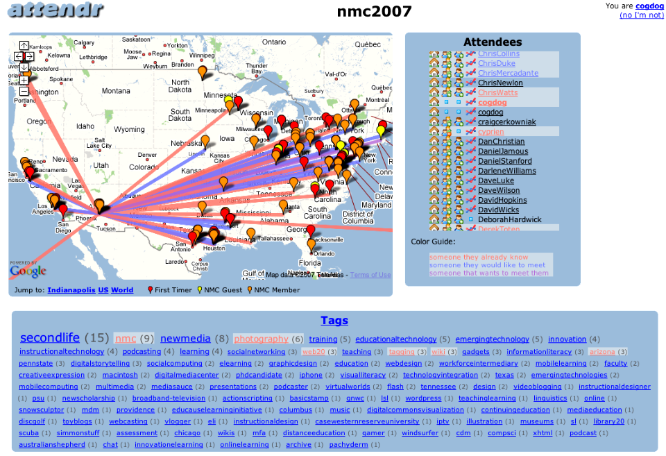 My NMC 2007 attendr Connections
