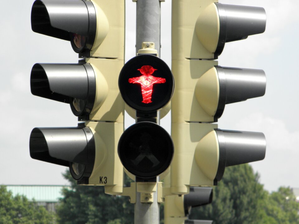 Traffic signal light signal pedestrian